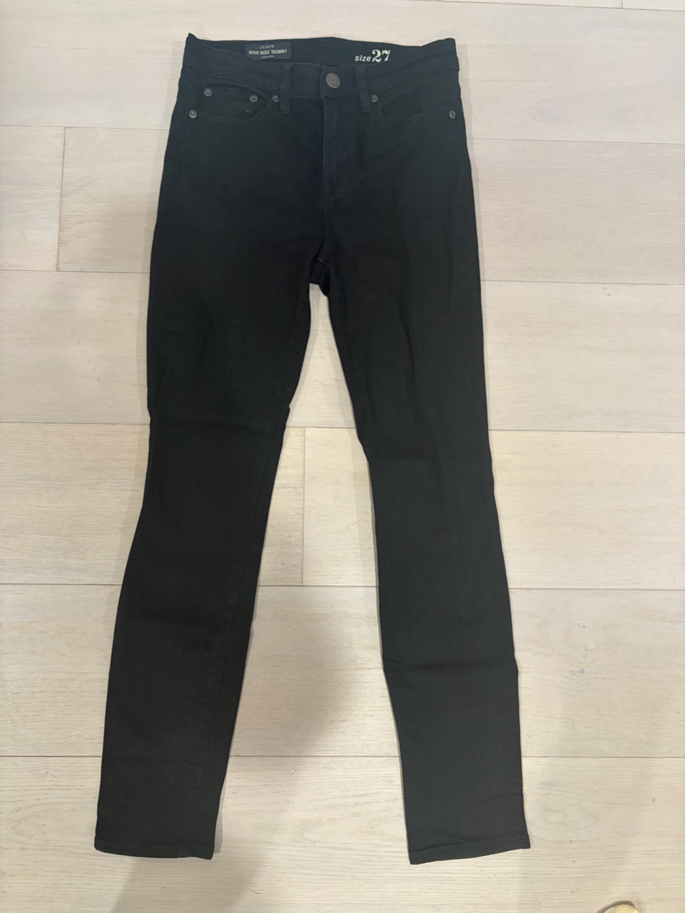J.Crew High Rise Skinny Black Denim Jeans Size 27 Style B1298 Stretch